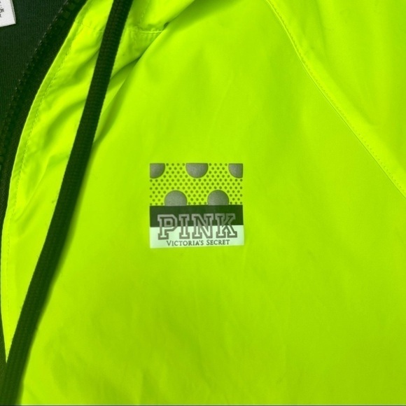 Victoria’s Secret Pink Anorak Windbreaker Neon Green - Picture 11 of 11